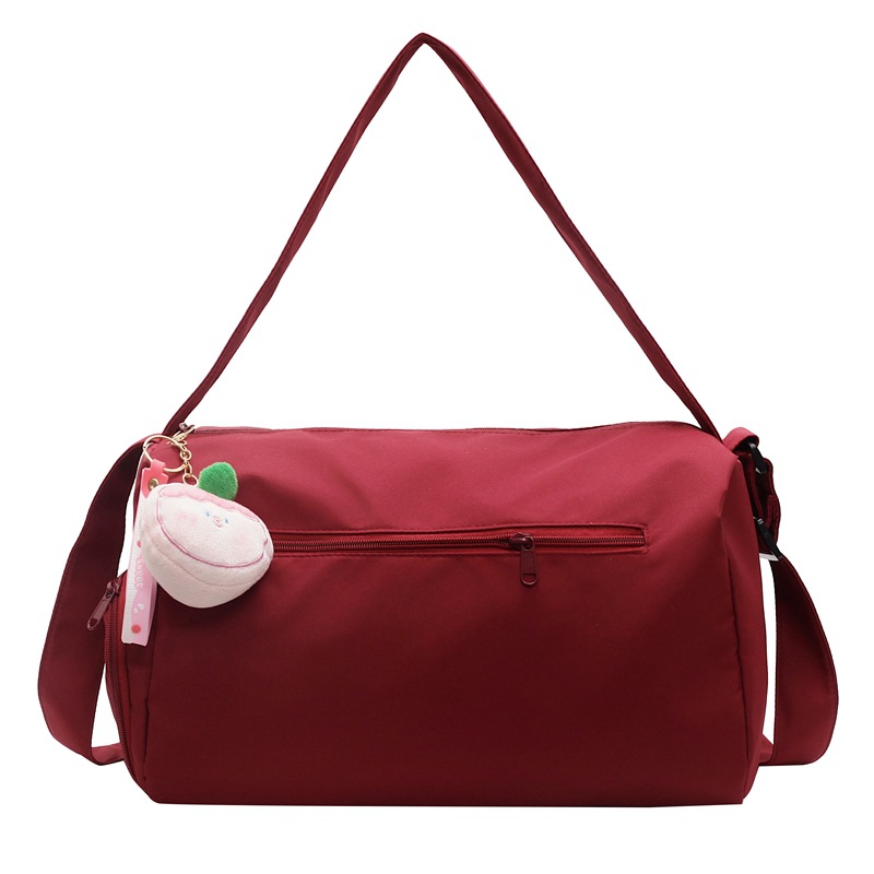 Sports yoga fitness bag 2025 new college student shoulder bag cute pendant-tipped crossbody bag popular travel bag - 11