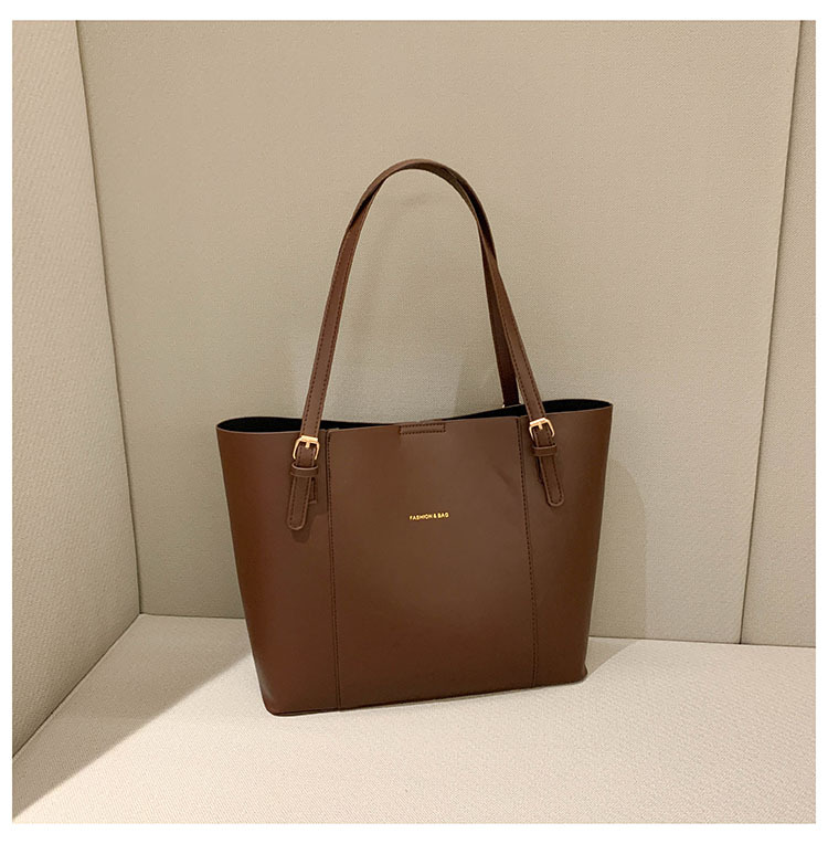 Carefully Selected Women's Shoulder Bag Large Atmospheric Commute Tote Bag Women's 2025 New Style Elegant Large Capacity Single Shoulder Hand Carry PU Tote Bag - 8