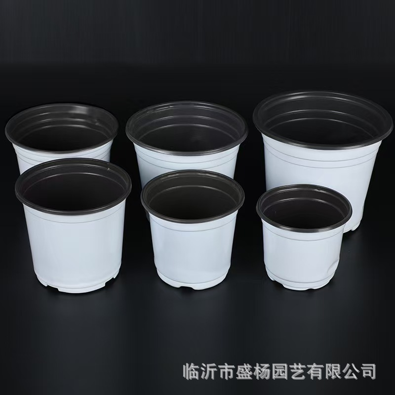 White Two-Color Seedling Pot for Flower Nursery Planting
