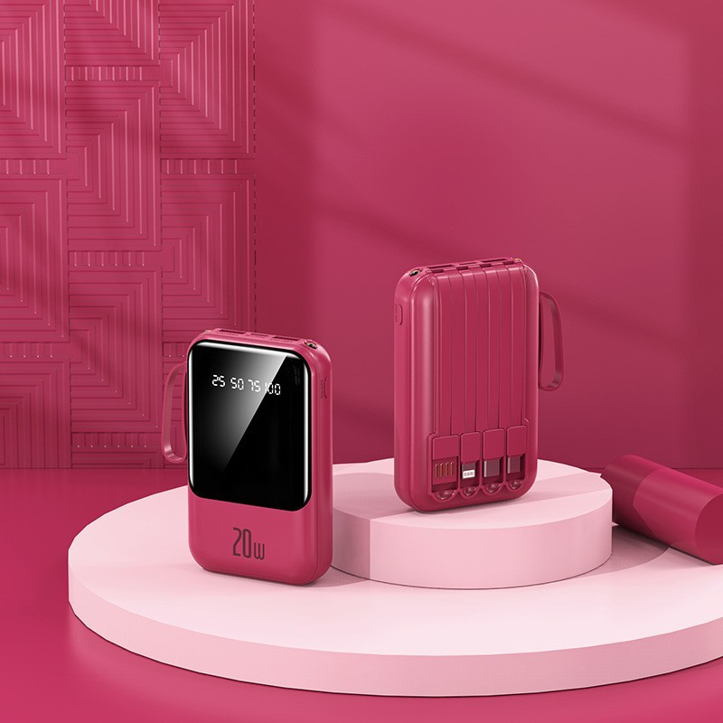 Powerbank großer Kapazität Schnellladen 20000mAh mit integriertem Kabel kompakt tragbar mobile Stromquelle Geschenkdruck mit Logo - 12