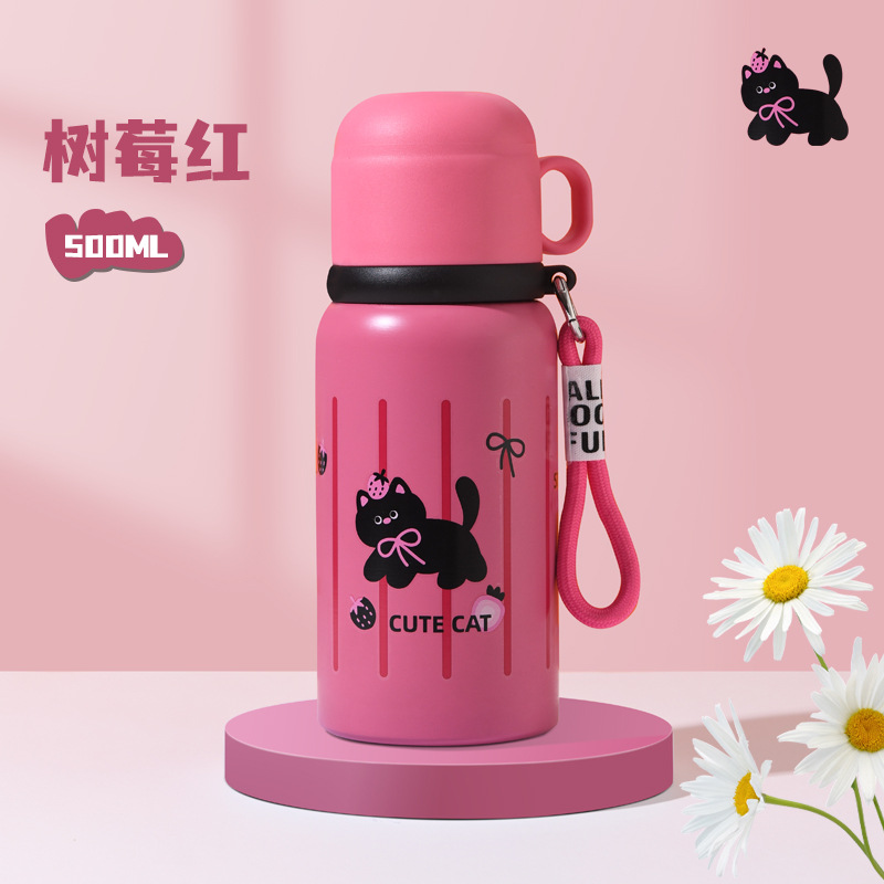 Boys and Girls High-Capacity Thermos Cup Water Bottle 316 Stainless Steel Portable Straw Water Bottle Child Water Bottle Home Wholesale - 9