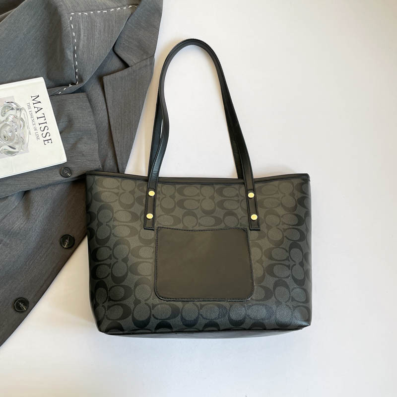 Classic Zipper Tote Bag, Daily Commute Shoulder Handbag, Large Capacity, Multiple Colors Available - 12