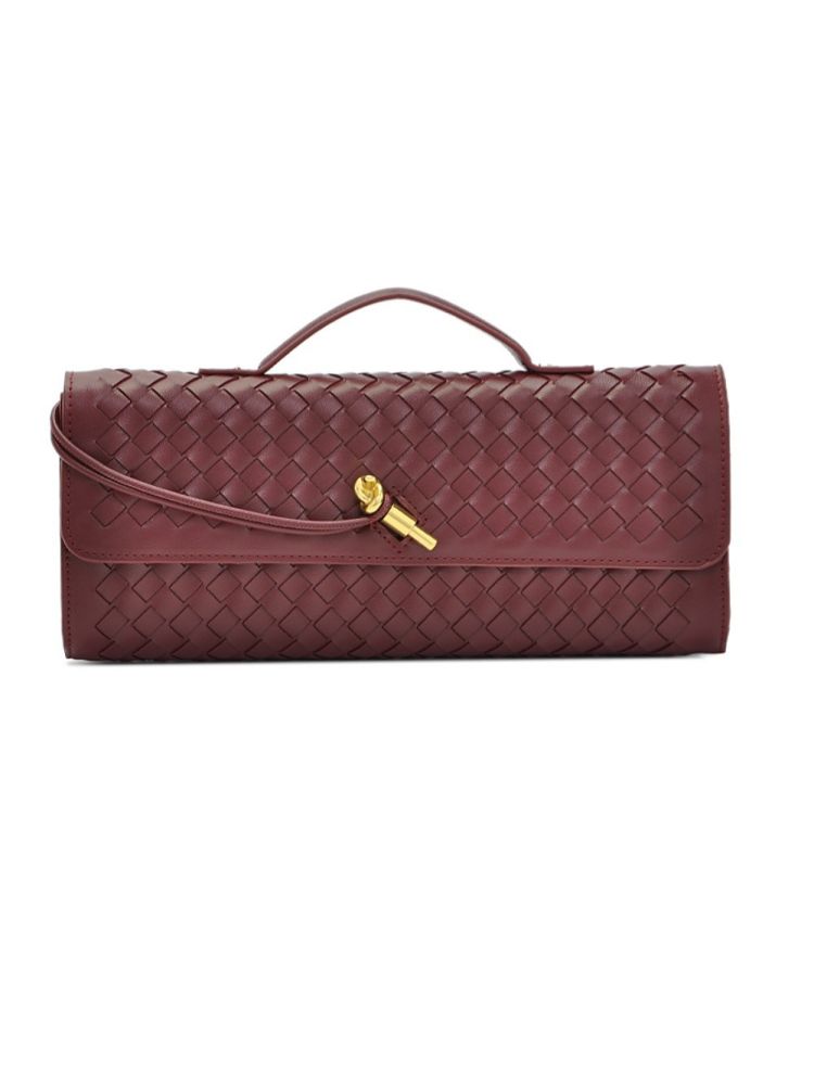 [Grenzüberschreitend spezial] Nische Webstoff Schulter-Akkordeon-Tasche, modische horizontale Handtasche, vielseitige Damen-Umhängetasche - 5