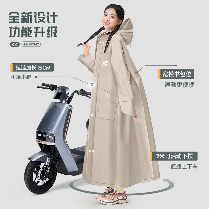 Damen Regenponcho, lang Ganzkörper, für Elektroroller