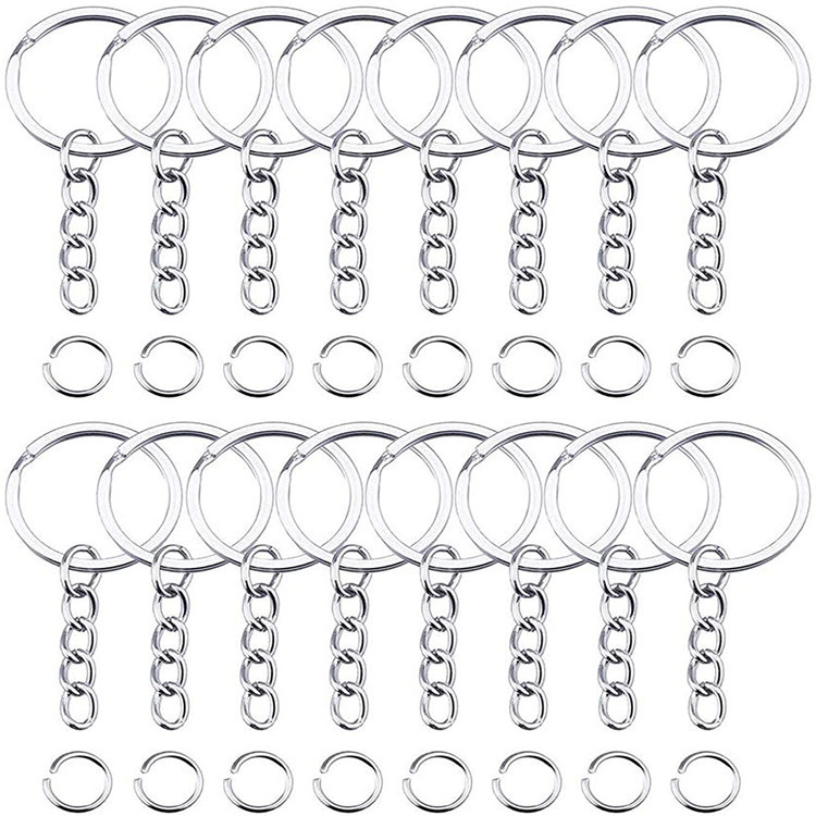 DIY Jewelry Keychain with Extension Chain, Single Open Ring