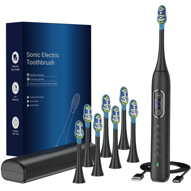 Magnetic Levitation Electric Toothbrush with Metal Shaft and Sonic Vibration