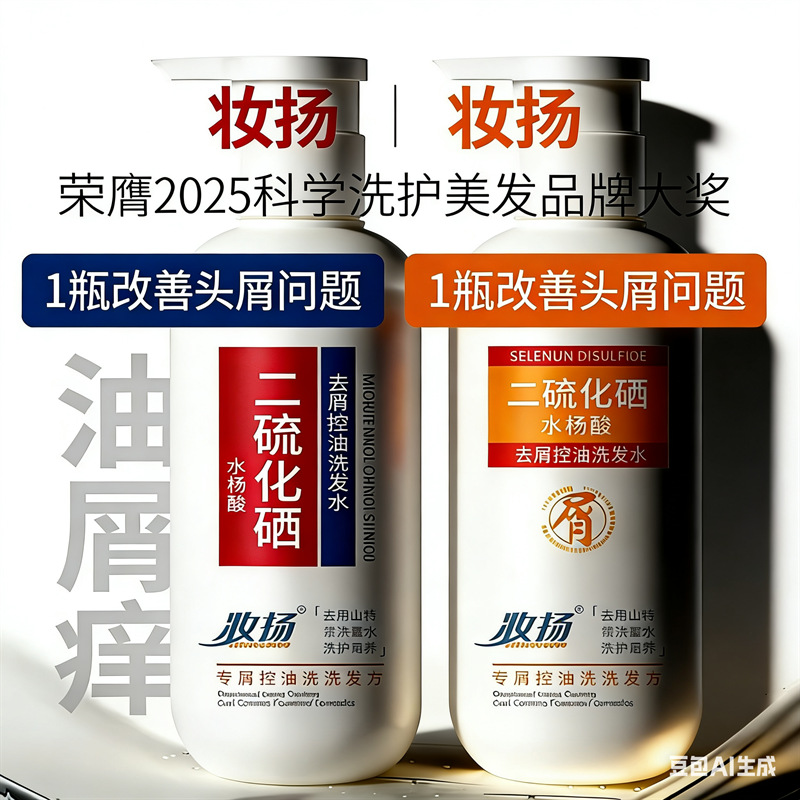 Selenium Disulfide Anti-Dandruff Shampoo 500ml, Oil Control and Anti-Itch - 1