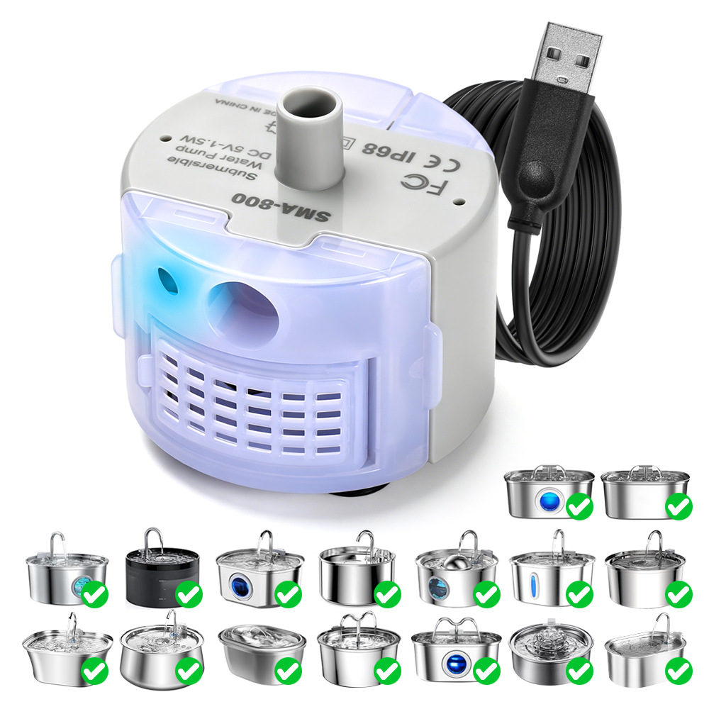 Ultra-Quiet USB DC Pet Water Fountain Pump, Cylindrical Replacement Part