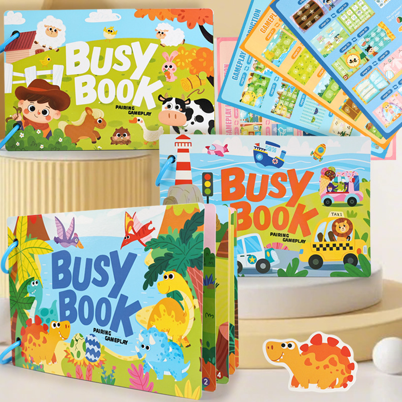 Children's Busy Book, Quiet Book, Early Learning Logic Toy