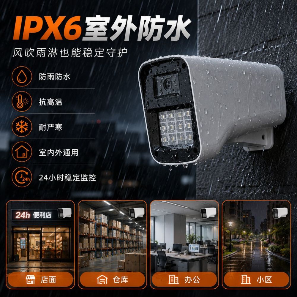 Tianshitong 5MP Außenkamera Dual-Licht wasserdicht Nachtsicht