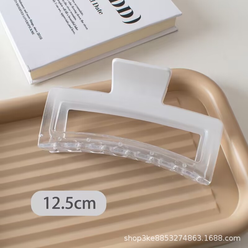 Große 13 cm hochwertige Farbverlauf Haarspange für Frauen, stilvolles quadratisches Haarzubehör für voluminöses Haar. - 5