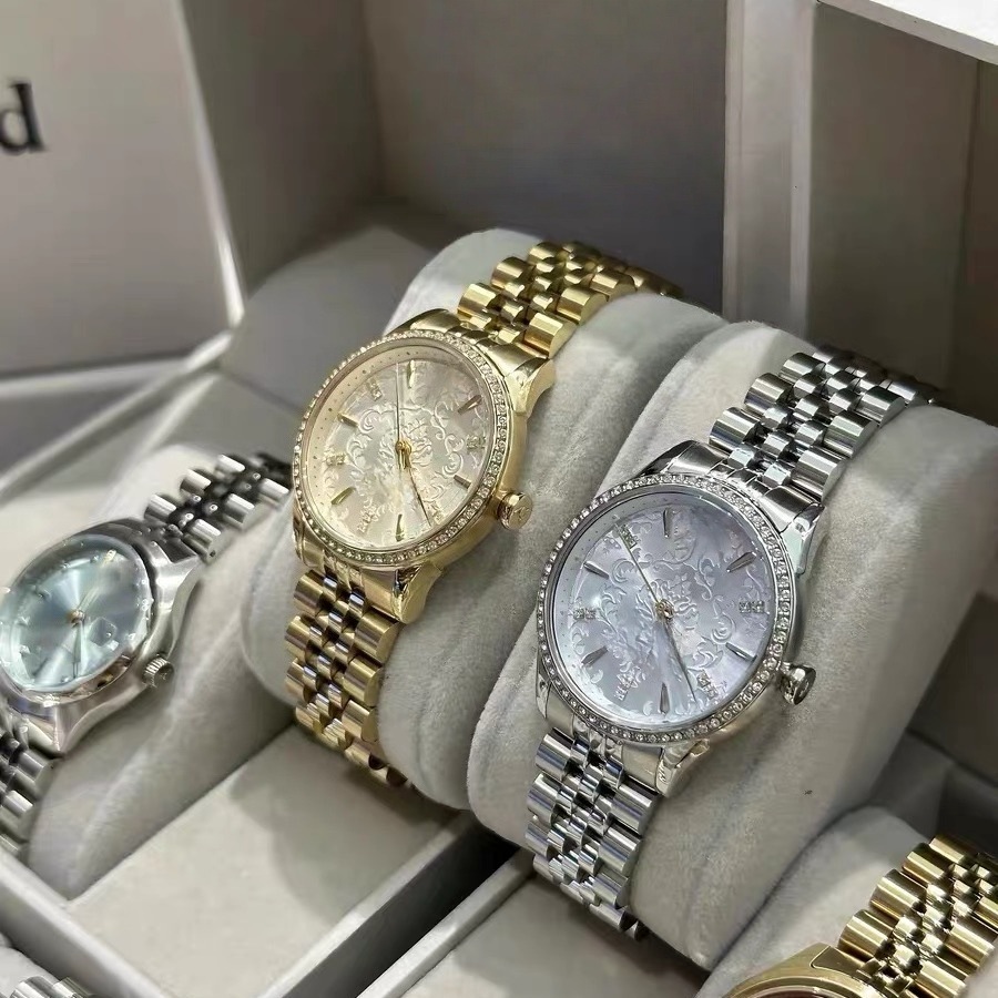 Kadın quartz saati, kabartmalı, ay ışığı tasarım - 1