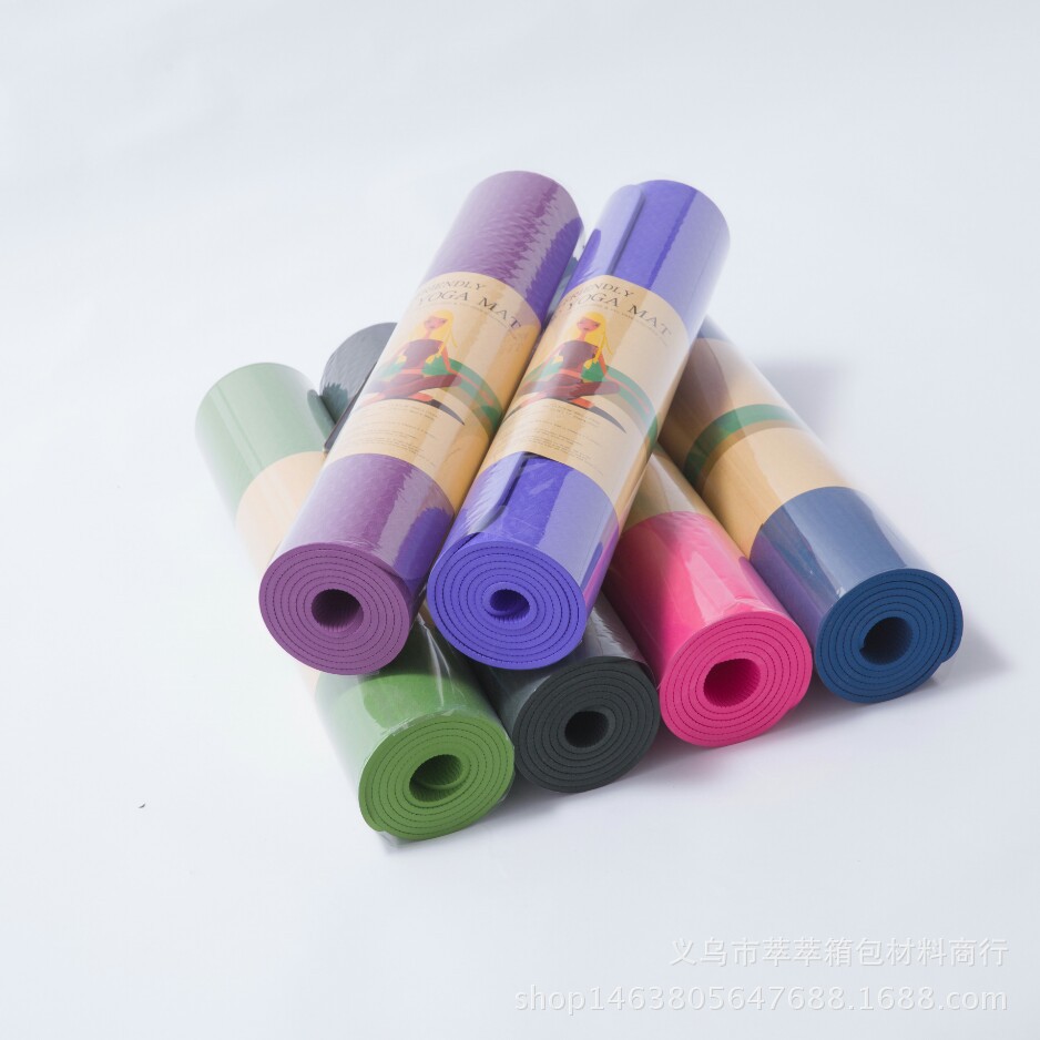 TPE-Yogamatte 6mm rutschfest und geruchlos, einfarbig - 2