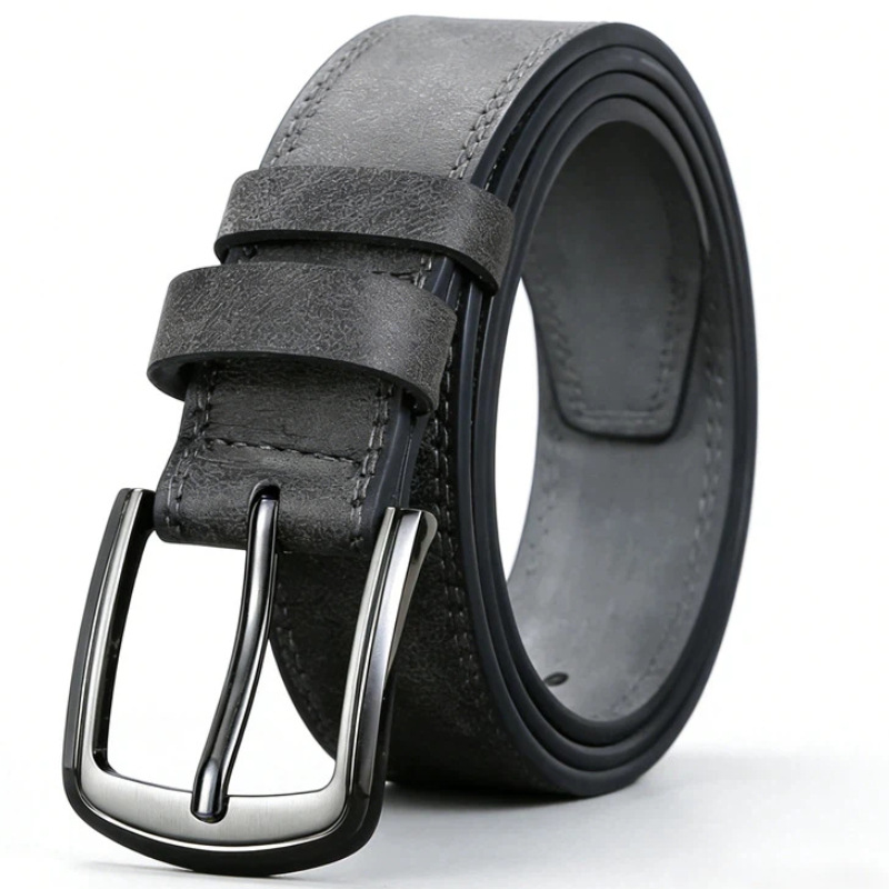 Men's Belt, Fashion Casual Pin Buckle, PU Retro Style