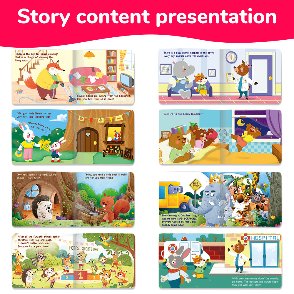 Cross-border Bestseller Small Picture Book 10-Book Set Children's Early Education Enlightenment Picture Books Kindergarten Baby Story Books Wholesale