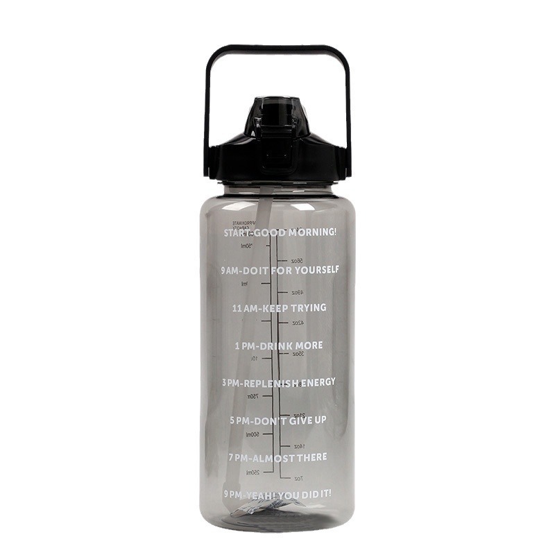 Grenzüberschreitende XXL-Raumfahrttasse, Sommer-Tragbarer Wasserbecher mit hohem ästhetischen Wert, Unisex-Fitness-Sportflasche, 2L Kunststoffbecher mit Strohhalm - 6