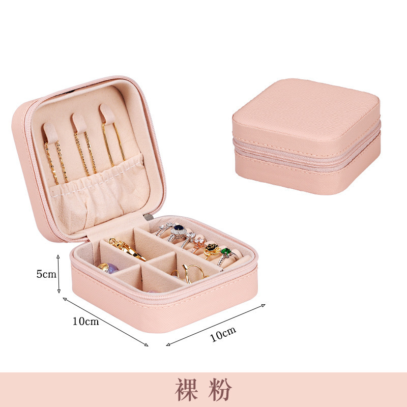 Schmuckschatulle Reise-Aufbewahrungsbox tragbar Geschenkbox Ohrstecker Ring Verpackung Schmuckdose Premium-Schmuckkasten Schmuckkästchen Schmuckschatulle - 9
