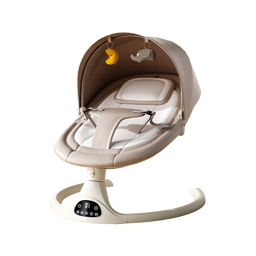 Grenzüberschreitende elektrische Babyschaukel, Beruhigungswiege für Babys, multifunktionaler Schaukelstuhl zum Sitzen und Liegen, APP-Fernbedienung
