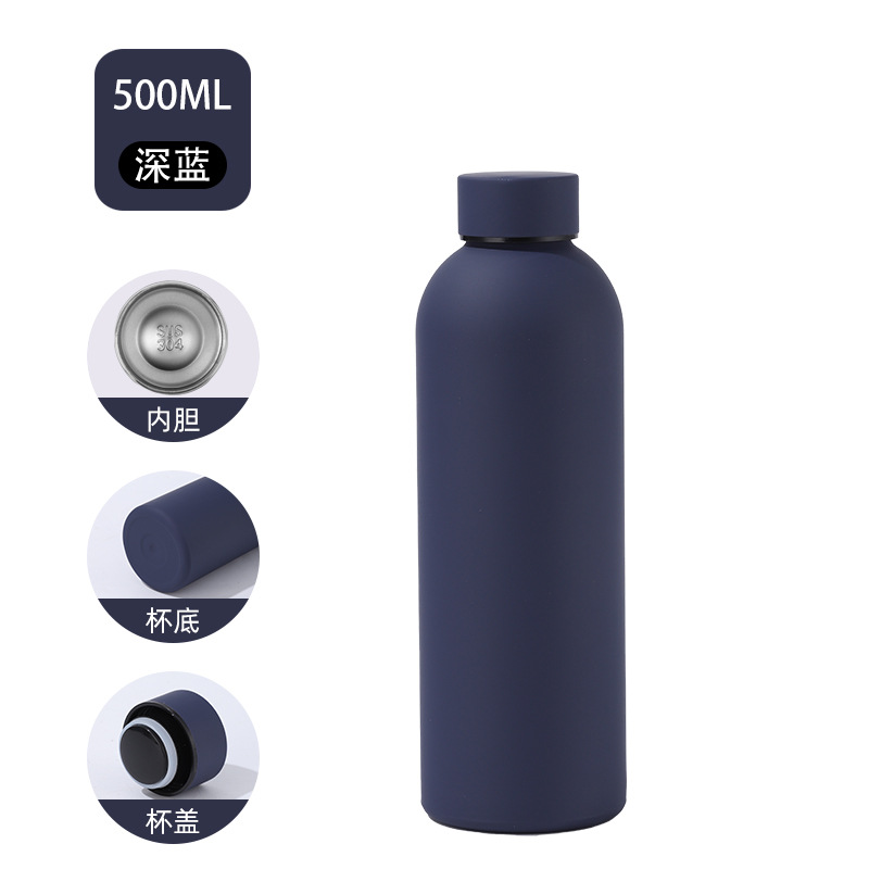 Kleine Flasche mit doppelter Wand, gerade Form, Vakuum-Edelstahl 304 Thermobecher, tragbar für den Außenbereich, tragbare Sporttrinkflasche - 9