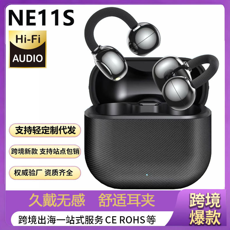 Clip2 NE11S Clip-On Bluetooth Headphones, Comfortable for Long Wear