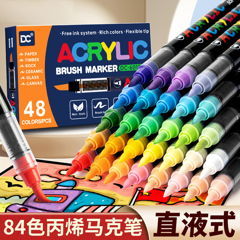 Akrilik marker yumuşak başlı 24-48 renk - 1