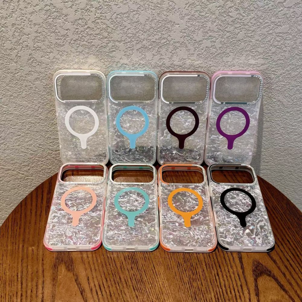 iPhone 17 phone case, glitter star design, premium, full coverage