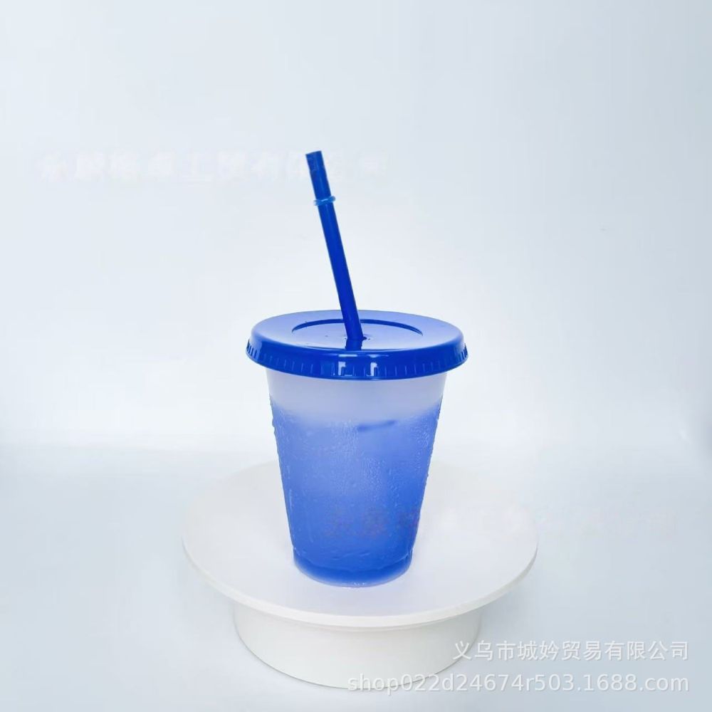 475ml einfachschichtige thermochrome Tasse, Lebensmittelqualität PP Sporttrinkflasche, Kaltgetränkebecher für Verkaufsstände, sofort lieferbar, individuell bedruckbar mit Logo - 10