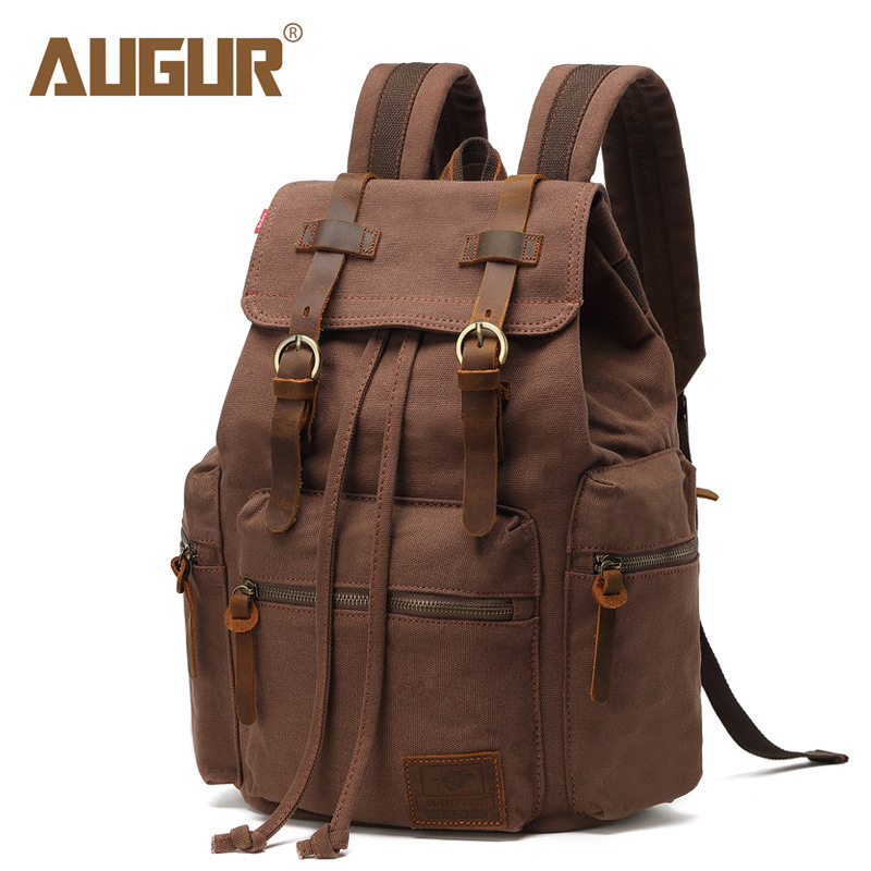 Amazon Best-Selling Vintage Double Shoulder Backpack Men's Laptop Travel Bag Trendy Fashion Unisex Backpack In Stock - 1