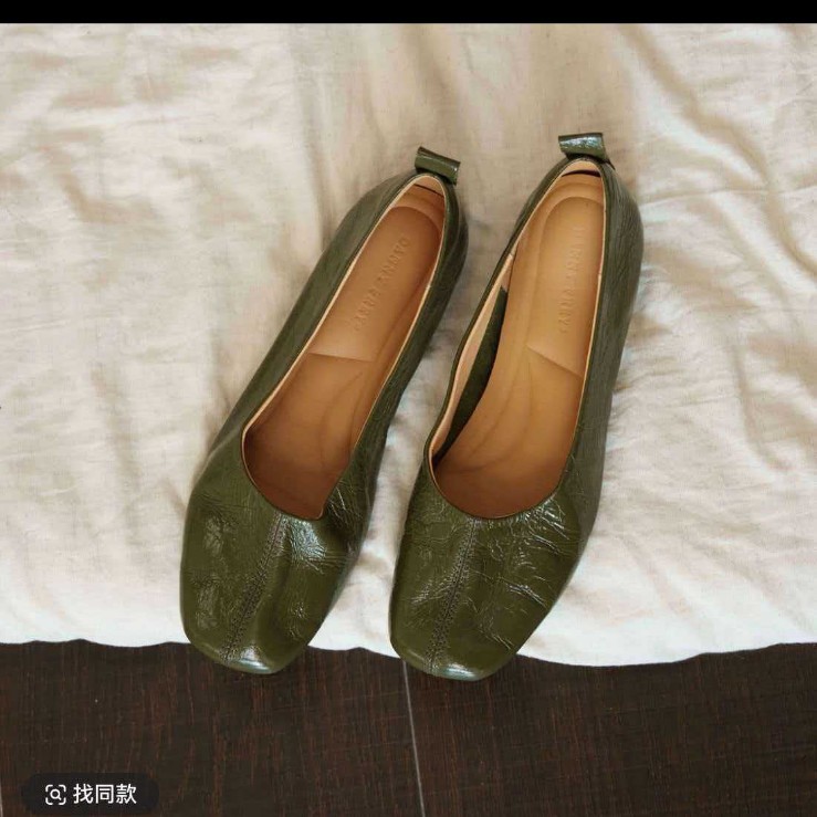 Women's Sheepskin Ballet Flats, French Retro Style, Comfortable
