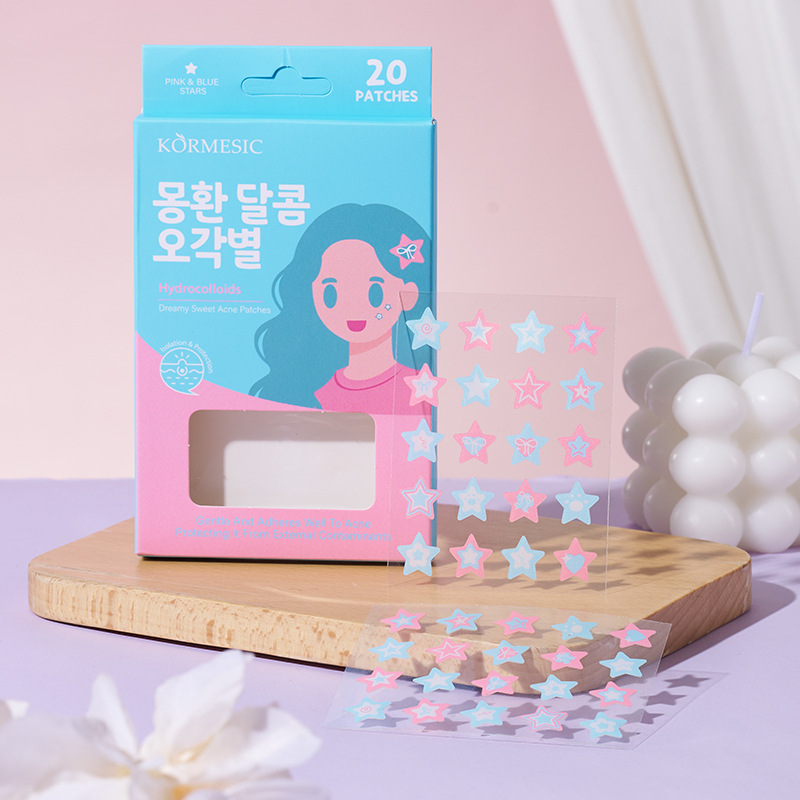 Cross-border KORMESIC Dreamy Sweet Acne Patch Pimple Patch Thin Light Acne Care All-English Acne Patches