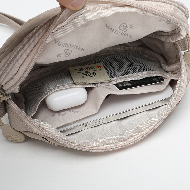 Foreign Trade Casual Solid Color Mini Crossbody Bag Women's New Style Outdoor Travel Small Shoulder Bag Phone Pouch Ultralight Waterproof Fabric Bag - 4