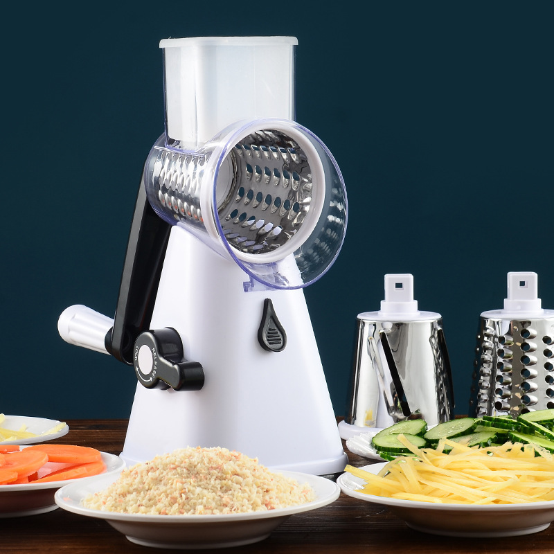 Sınır ötesi manuel döner sebze doğrayıcı, çok fonksiyonlu mutfak patates dilimleyici, ev tipi paslanmaz çelik sebze kesme aleti. - 1