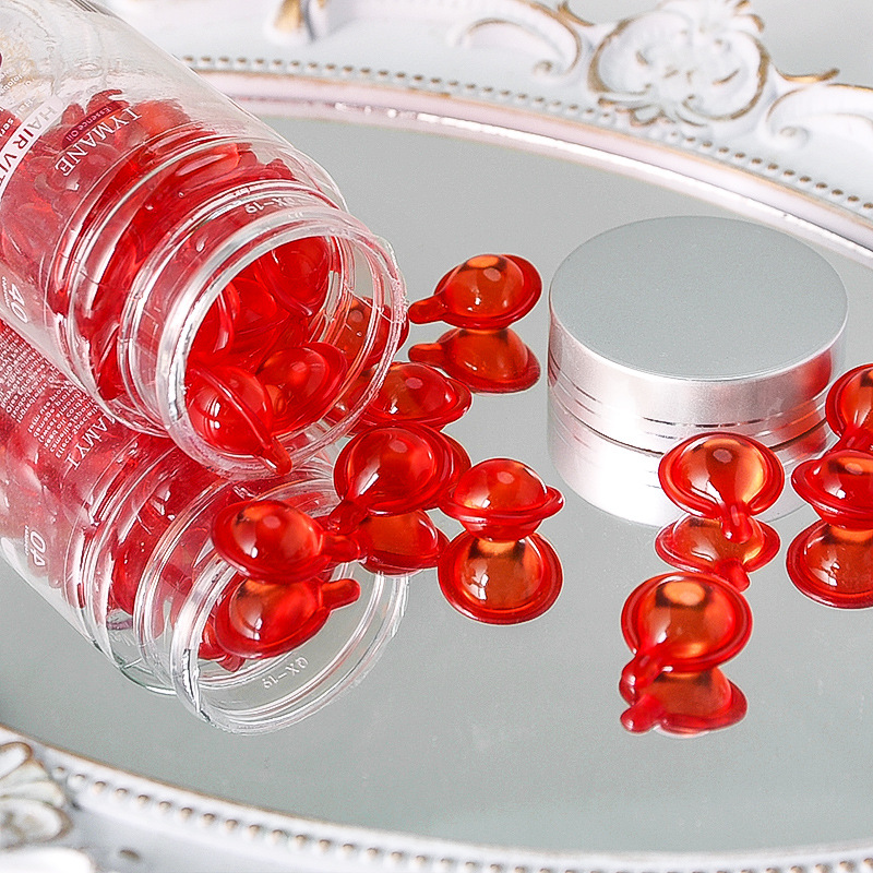 Cross-border Hair Care Essence Vitamin Hair Serum Capsules Single-Use Hair Treatment Capsules for Frizz Control, 40 Pcs, Factory Wholesale