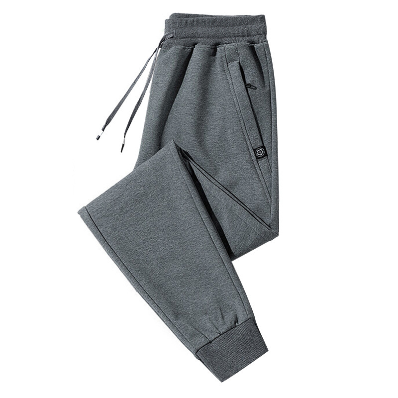 Men's pure cotton trousers spring and autumn tracksuit bottoms fashion loose straight men's sports pants cargo comfortable jogger pants