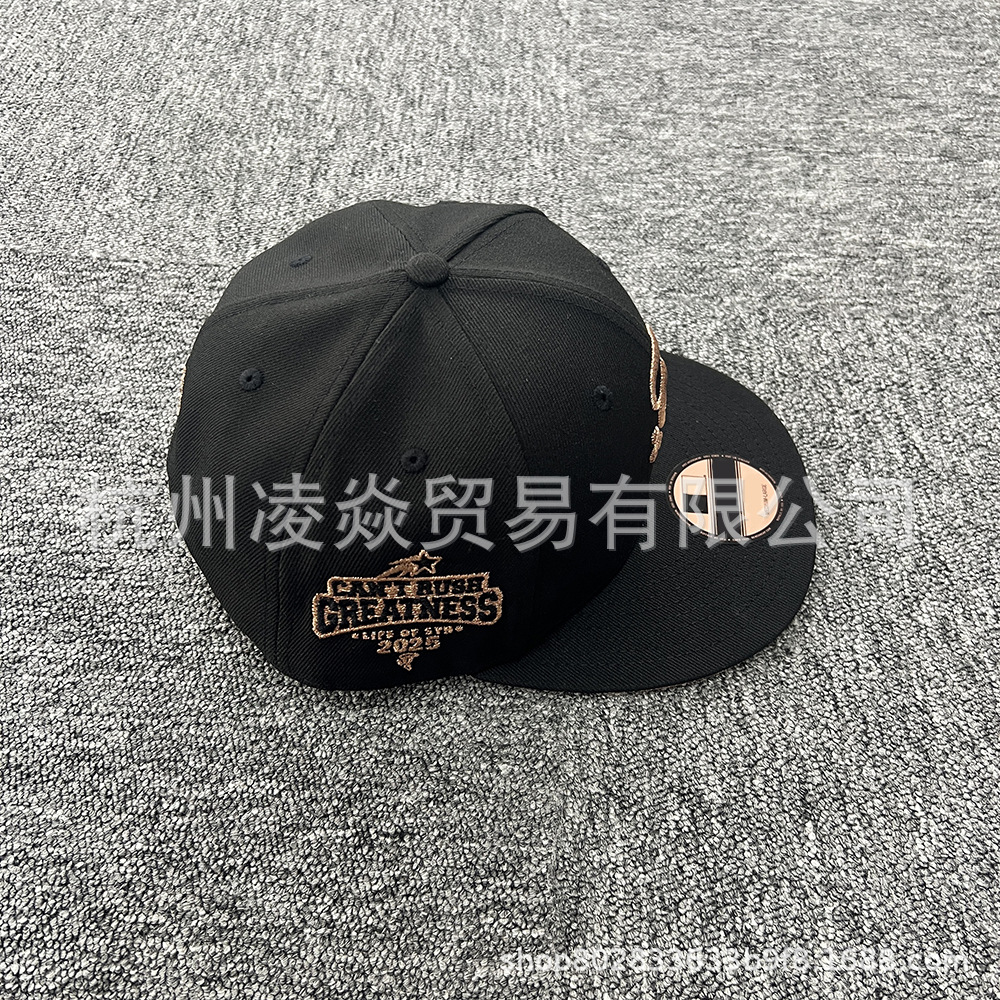 SynaOrchyWorld Hip-Hop Street Casual Baseball Cap Rose Gold Thread Embroidered Hat Rose Gold Embroidery