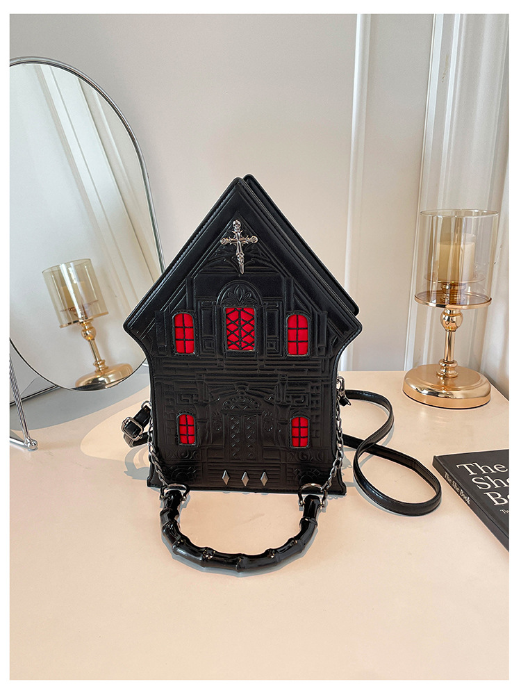 Personalized Creative Small Bag for Women 2025 New European and American Fashion Studded Shoulder Bag INS Crossbody House-Shaped Bag