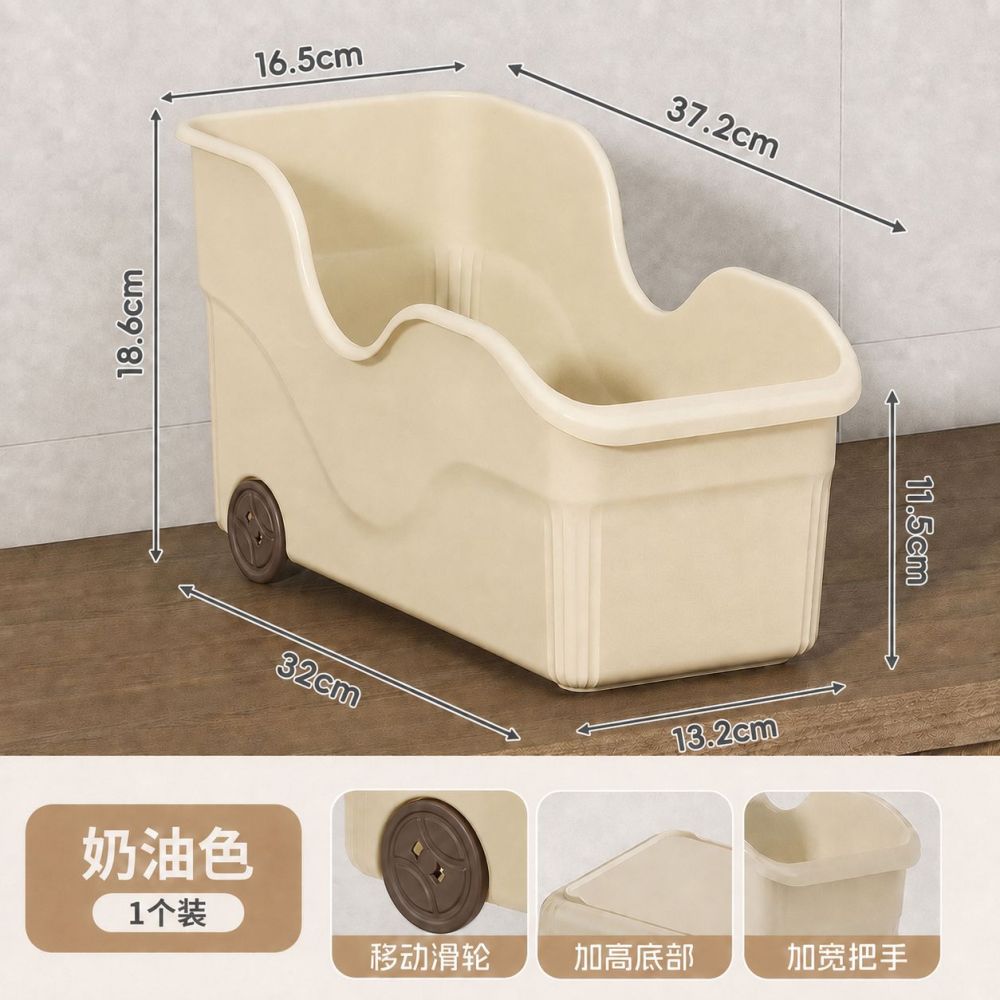 Pot storage box home kitchen large capacity Japanese style organizer box with caster spice storage multi-functional storage shelf - 11
