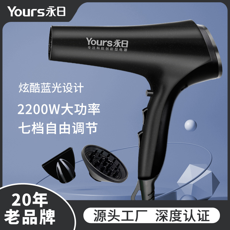 Yongri 2200W Blue Light Hair Dryer, Salon Use, 3C Certified
