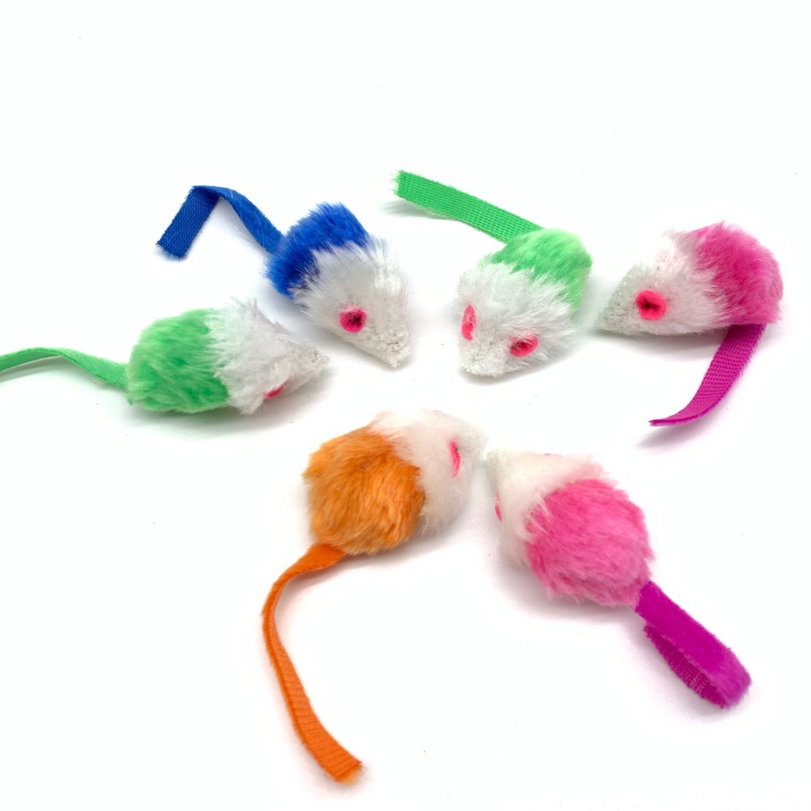 Plush Mouse Cat Toy, Colorful Small Mouse for Entertainment - 5