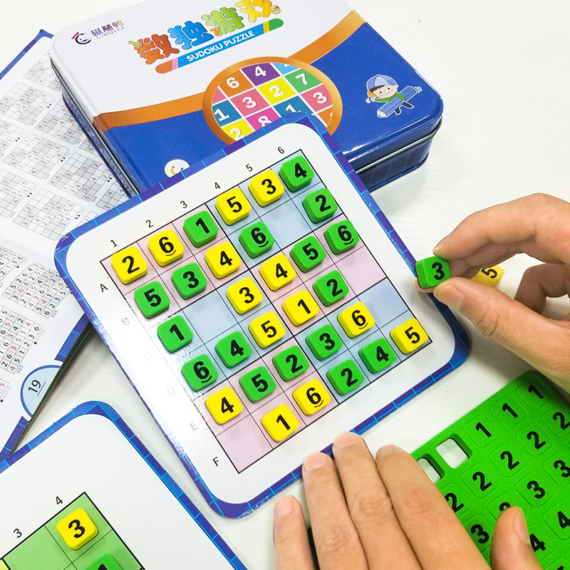 Magnetisches Sudoku- und Schach-Brettspiel, Neun-Felder-Gitter, lehrreiches Logikspielzeug