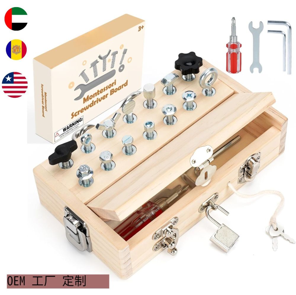 Montessori Ahşap Cıvata Oyunu - Sökülür