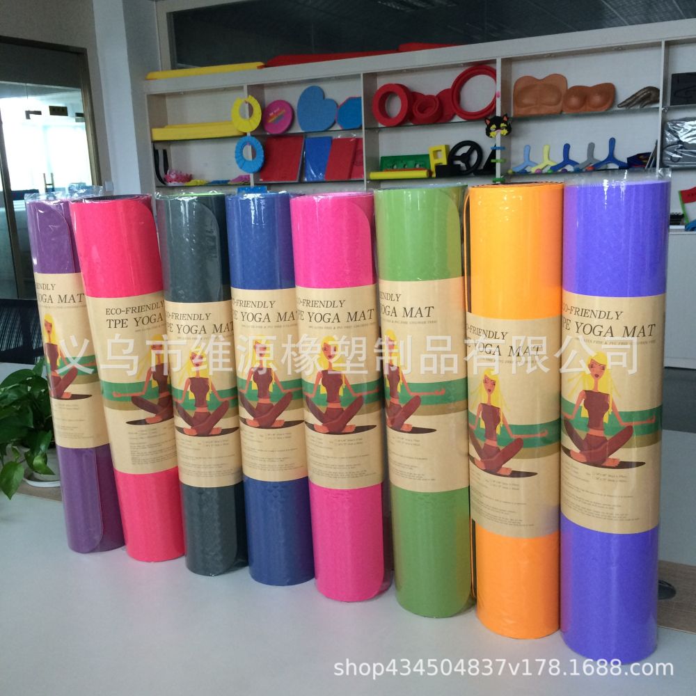 TPE Yoga Mat 0.6 x 61 x 183 cm, Portable, Dance and Fitness