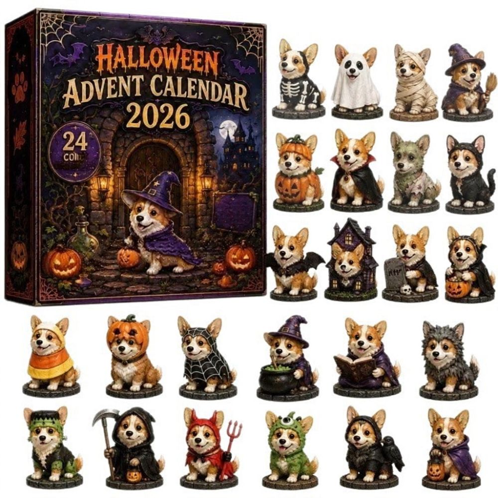Halloween Corgi 2026 Adventskalender Corgi-Welpen-Blindbox
