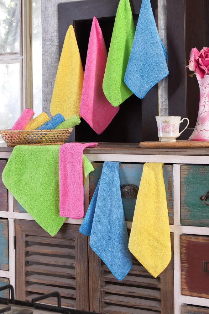 12 Adet Magic Towel Microfiber Havlu Seti