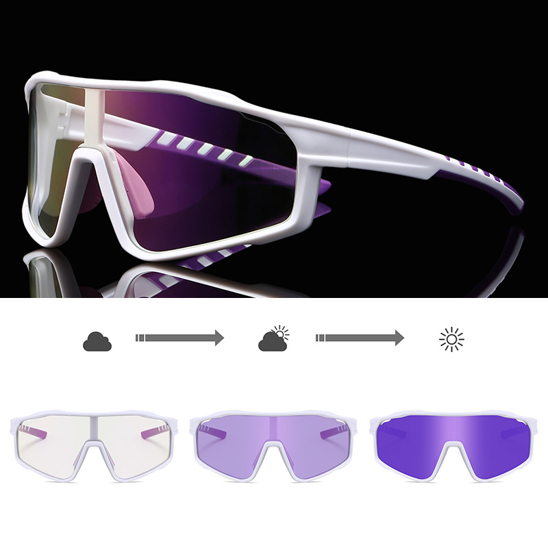 Men's Sports Cycling Sunglasses, Outdoor Photochromic Lenses, Myopia Lens Compatible
