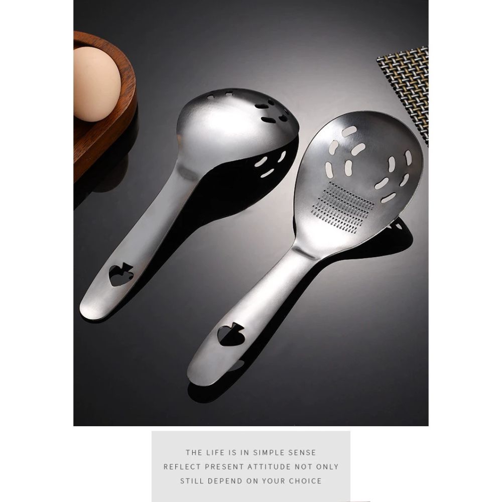 430 Stainless Steel 5-in-1 Multifunctional Baby Food Spoon - Food Grinder, Bottle Opener, Egg Separator, and Multipurpose Utensil - 4