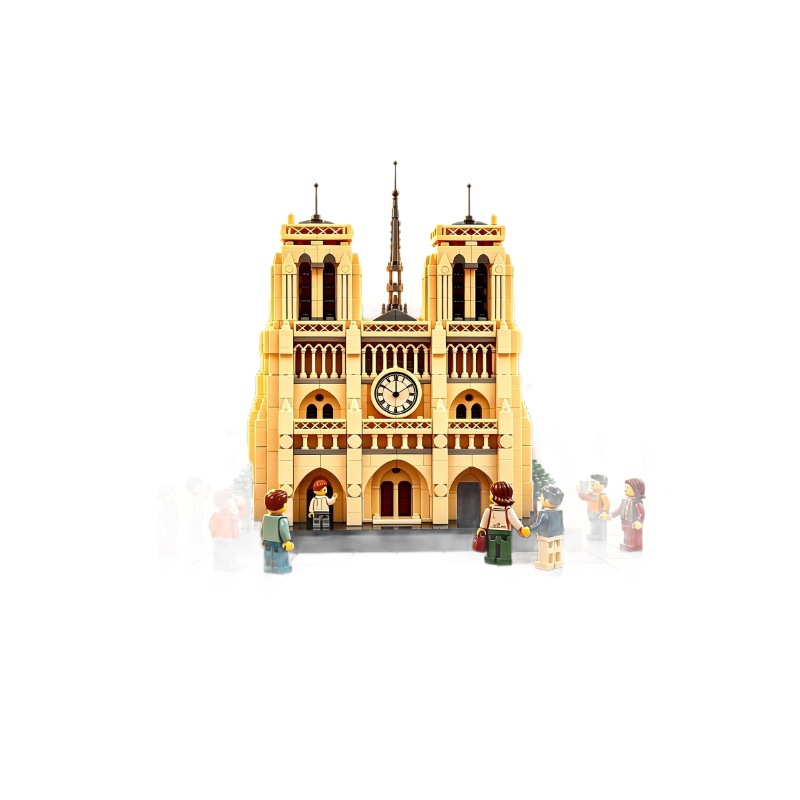 Yapı Taşları Özel Notre-Dame Katedrali Masaüstü Süs Eşyası Mimari Model Süs Eşyası Küçük Parçalı Yapı Taşı Montaj Oyuncağı