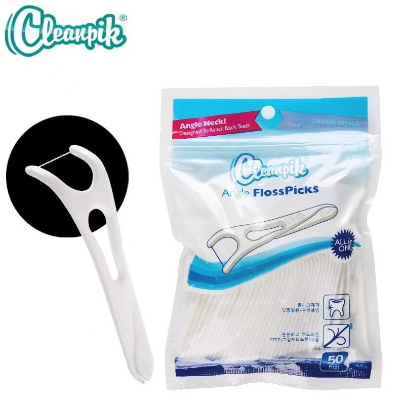 Y-shaped Dental Floss Picks for Large Gaps and Wisdom Teeth - Round String Cleaning Toothpicks Medical Grade Tooth Picks Family Pack