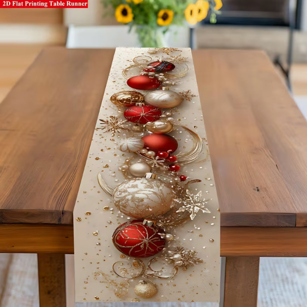 Christmas Digital Print Table Runner and Placemat - 1