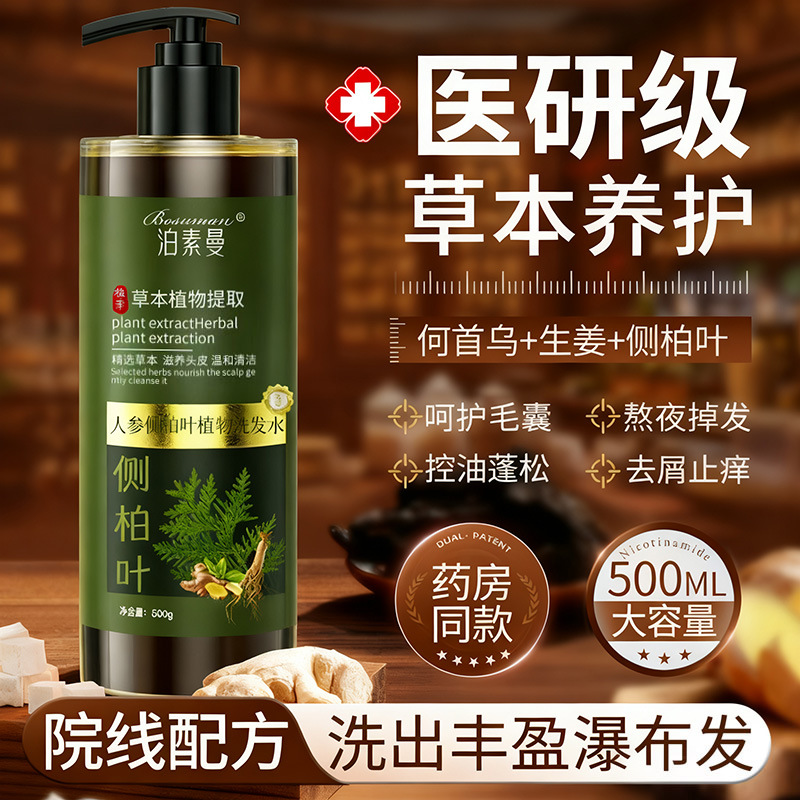 Ginseng-Anti-Haarausfall-Shampoo mit Ingwer, gegen Schuppen, Ölkontrolle